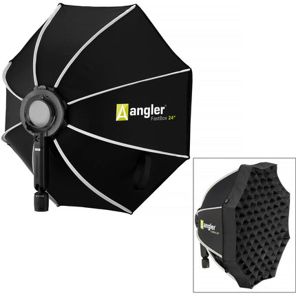 Angler FastBox Softbox Octagonal 24" con Rejilla Adaptador Profoto A2 Kit