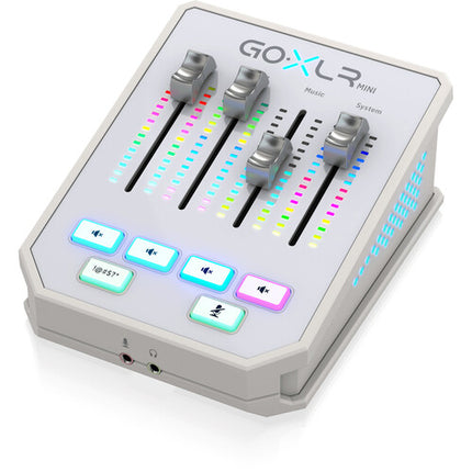TC-Helicon GoXLR Mini Mixer y Interfaz de Audio USB Blanco con 4 Faders Y Entrada Óptica