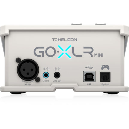 TC-Helicon GoXLR Mini Mixer y Interfaz de Audio USB Blanco con 4 Faders Y Entrada Óptica
