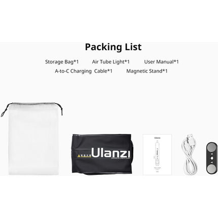 Ulanzi UA12 Luz Portátil Tubo Aire 2' Bicolor 2700-6500K 2500mAh USB-C
