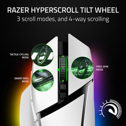 Razer Basilisk V3 Pro Ratón Inalámbrico Blanco 30000 dpi 150 Horas Batería