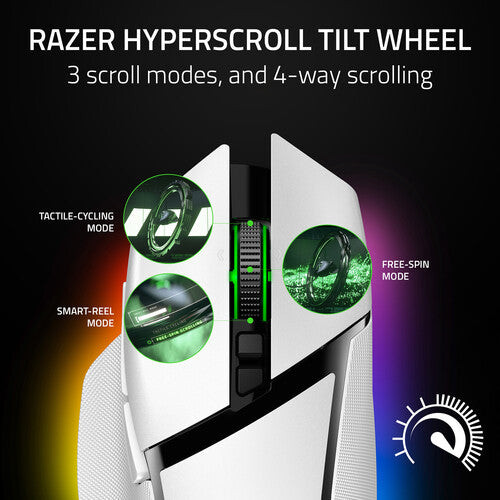 Razer Basilisk V3 Pro Ratón Inalámbrico Blanco 30000 dpi 150 Horas Batería