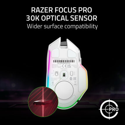 Razer Basilisk V3 Pro Ratón Inalámbrico Blanco 30000 dpi 150 Horas Batería