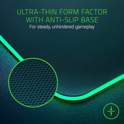 Razer Firefly V2 Alfombrilla rígida para mouse 14 x 10 pulgadas RGB integrado