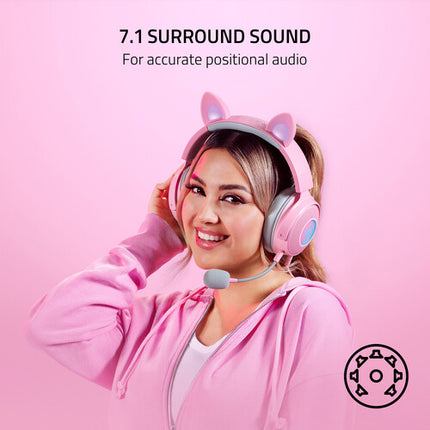 Razer Kraken Kitty V2 Pro Auriculares USB Conductor 50mm RGB Quartz