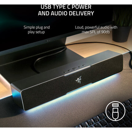 Razer Leviathan V2 X Barra de Sonido para PC 2.0 CH USB Bluetooth