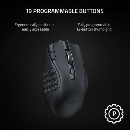Razer Naga V2 HyperSpeed Ratón Inalámbrico 30000 dpi 19 Botones