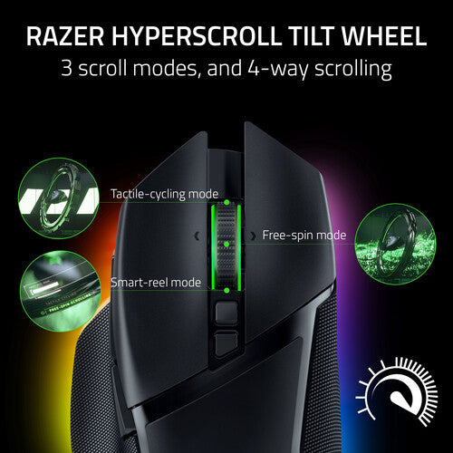 Razer Basilisk V3 Pro Ratón Inalámbrico Negro 30000 dpi 150 Horas Batería