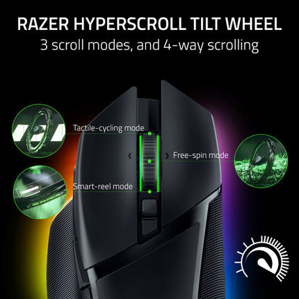 Razer Basilisk V3 Pro Ratón Inalámbrico 30000 dpi con Kit Teclado Mecánico BlackWidow V4 RGB