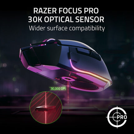 Razer Basilisk V3 Pro Ratón Inalámbrico 30000 dpi con Kit Teclado Mecánico BlackWidow V4 RGB