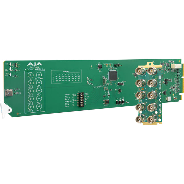 AJA OG-C10DA-R0 Amplificador de Distribución Video Analógico 1x9 8 Salidas BNC