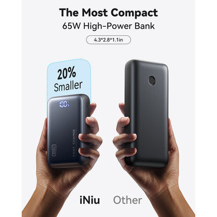 INIU Leopard Power 65 Power Bank USB-C 20000mAh 65W Pantalla LED