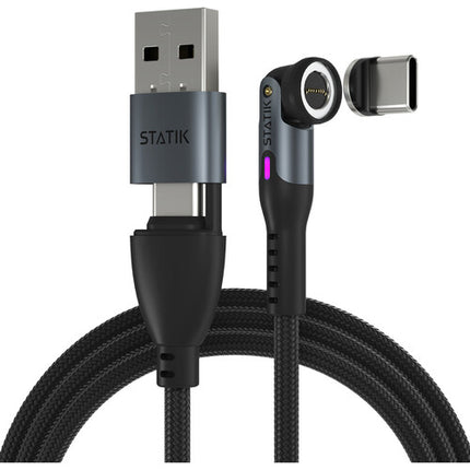 Statik 360 Pro Cable de Carga Magnético USB-C 100W 2 Metros con Organizador