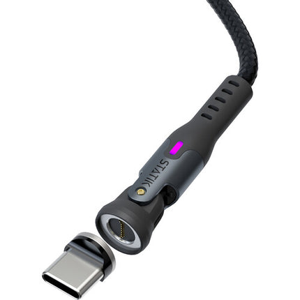 Statik 360 Pro Cable de carga magnético USB-C 100W 3 metros organizador de silicona