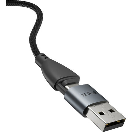 Statik 360 Pro Cable de carga magnético USB-C 100W 1 metro con adaptador USB-A y organizador
