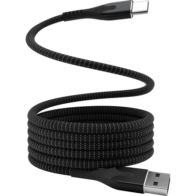 Statik MagStack Cable de carga USB-A a USB-C 3.3 pies 27W 480 Mb/s Nylon