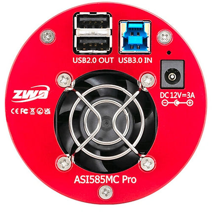 ZWO ASI585MC-P Cámara Astronómica Color Refrigerada 8.3MP 47 fps USB 3.0
