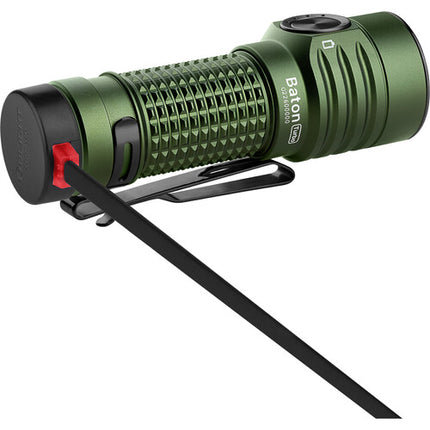 Olight Baton Turbo Linterna Recargable Verde OD 1000 lúmenes 50 días batería 18350
