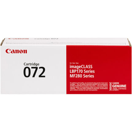 Cartucho de tóner negro Canon 072 estándar para impresoras MF280 LBP172dw 1400 páginas