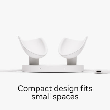 Meta Compact Charging Dock para Quest 3 3S Carga Inalámbrica y 2 Baterías Li-Ion