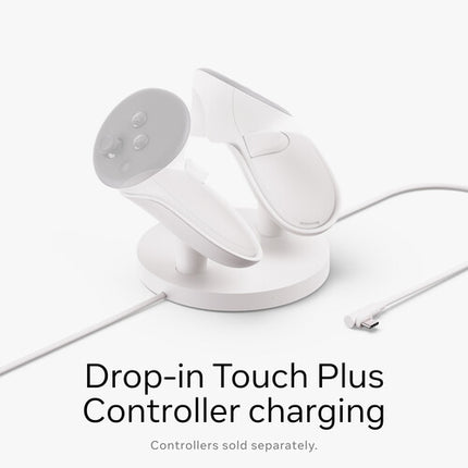 Meta Compact Charging Dock para Quest 3 3S Carga Inalámbrica y 2 Baterías Li-Ion