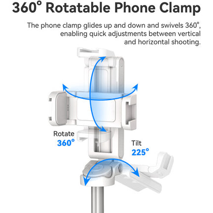 Ulanzi JJ02 Trípode para Smartphone con Mando Blanco Altura 22 a 36 cm Capacidad 0.5 kg