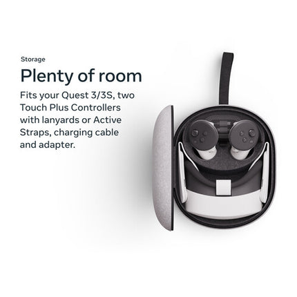 Funda Compacta Meta para Quest 3 y 3S Con Compartimentos y Correa Integrada