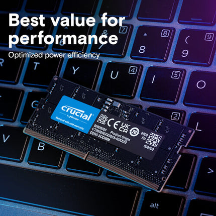 Crucial 32GB DDR5 5600 MHz Memoria SO-DIMM para Portátil 2x16GB