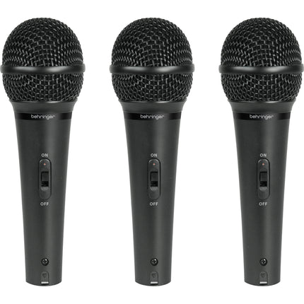Behringer XM1800S Micrófono Dinámico Vocal Instrumento 3-Pack 80Hz-15kHz Supercardioide