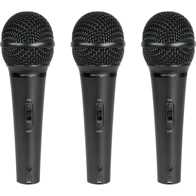 Behringer XM1800S Micrófono Dinámico Vocal Instrumento 3-Pack 80Hz-15kHz Supercardioide