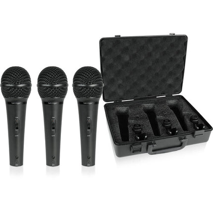 Behringer XM1800S Micrófono Dinámico Vocal Instrumento 3-Pack 80Hz-15kHz Supercardioide