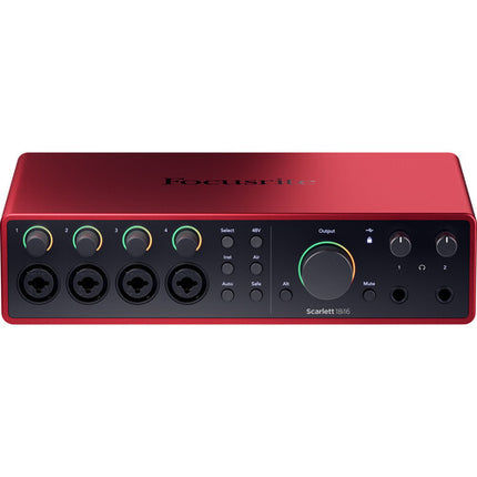 Focusrite Scarlett 18i16 Interfaz de Audio USB C 4 Mic Preamp 192 kHz