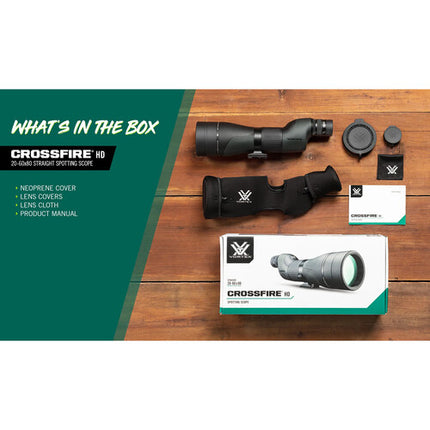 Vortex 20-60x80 Crossfire HD Catalejo con Zoom 20-60x Lente 80mm y Estuche Neopreno