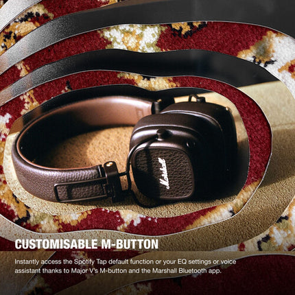 Marshall Major V Auriculares Bluetooth On-Ear 40mm 100 Horas Marrón