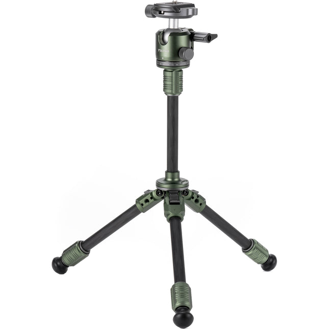Tilta BT03E trípode de mesa de fibra de carbono con columna extensible capacidad 3 kg altura 27 a 56 cm verde bosque