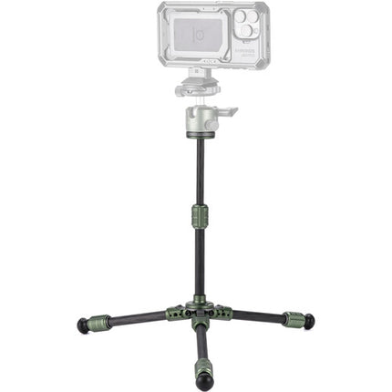 Tilta BT03E trípode de mesa de fibra de carbono con columna extensible capacidad 3 kg altura 27 a 56 cm verde bosque
