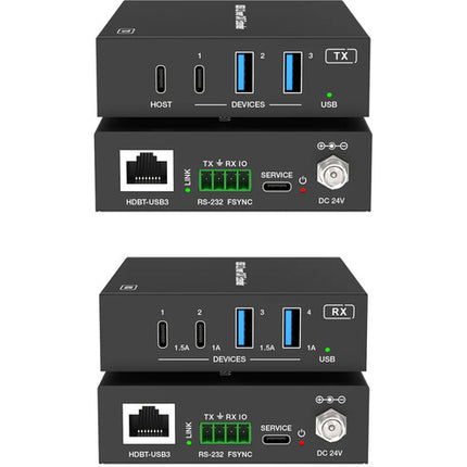 DVDO USB Extender sobre HDBaseT Extensor USB 3.2 Gen1 hasta 100m con puertos USB-C y USB-A