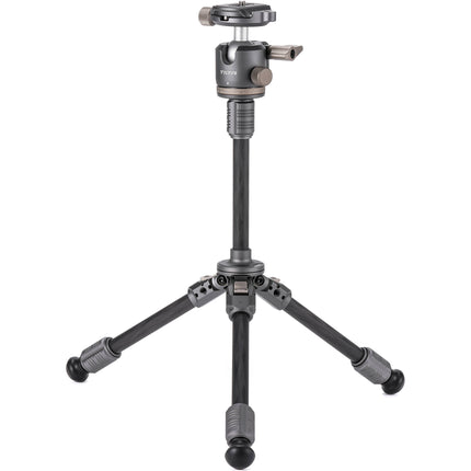 Tilta BT03E trípode de fibra de carbono de mesa con cabezal esférico y columna extensible 10.8 a 21.9 pulgadas capacidad 6.6 lb