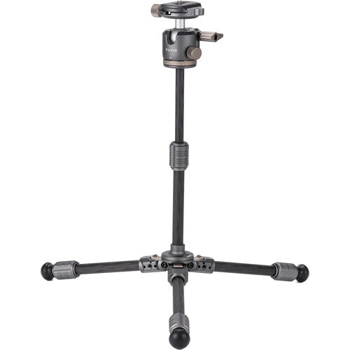 Tilta BT03E trípode de fibra de carbono de mesa con cabezal esférico y columna extensible 10.8 a 21.9 pulgadas capacidad 6.6 lb