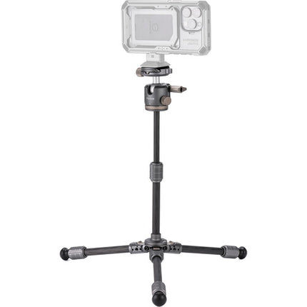 Tilta BT03E trípode de fibra de carbono de mesa con cabezal esférico y columna extensible 10.8 a 21.9 pulgadas capacidad 6.6 lb