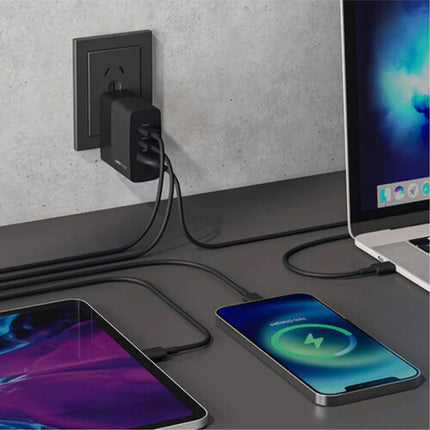 omnicharge Omni GaN 65W Cargador de Pared con 2x USB-C y USB-A