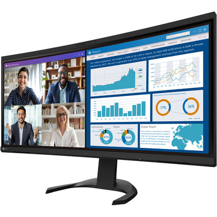 EIZO FlexScan EV3450XC Monitor Curvo Ultrawide 34.1" WQHD 3440x1440 5MP Webcam