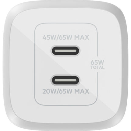 Belkin BoostCharge Pro 65W Cargador de Pared Dual USB-C con Cable USB-C 6'