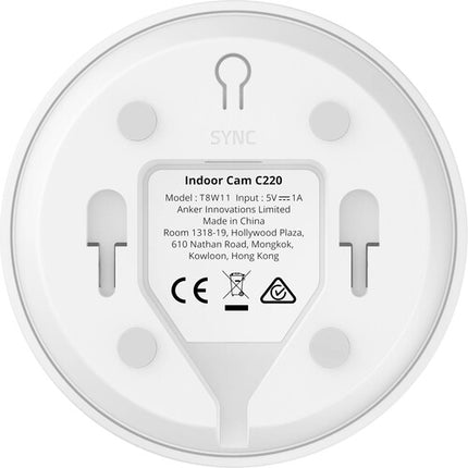 eufy Security C220 Cámara Interior Pan y Tilt 2K Visión Nocturna 360°