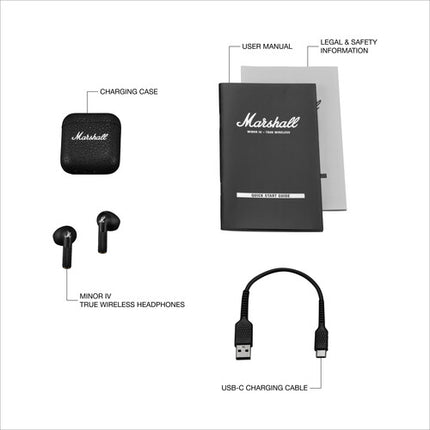 Marshall Minor IV Auriculares Inalámbricos True Wireless IPX4 30 Horas Autonomía
