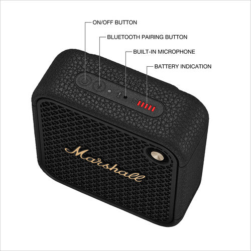 Marshall Willen II Altavoz Bluetooth portátil 38W batería 17h negro y bronce