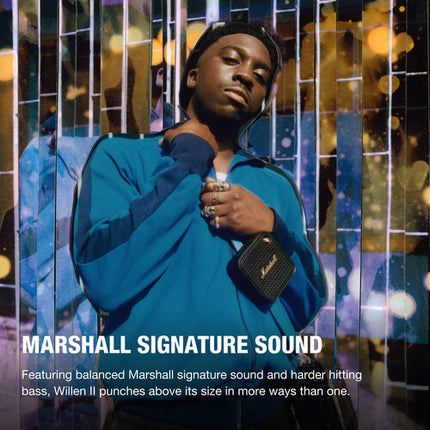 Marshall Willen II Altavoz Bluetooth portátil 38W batería 17h negro y bronce