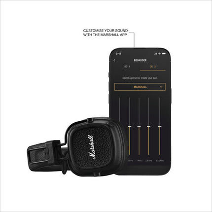 Marshall Major V Auriculares Inalámbricos Bluetooth On-Ear 40mm 100H Autonomía Negro