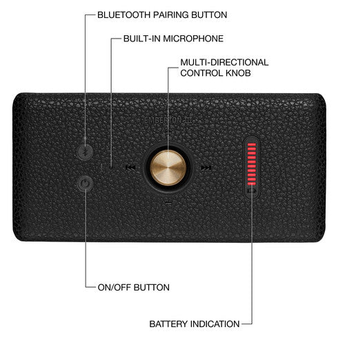 Marshall Emberton III Altavoz Portátil Inalámbrico 360° 32 Horas Negro y Bronce