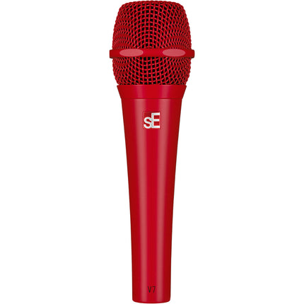 sE Electronics V7 Micrófono Dinámico Supercardioide Rojo Incluye Funda y Clip